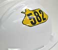 Convex - Vinyl that wraps around curved surface, durable, hard hats, ATV stickers, helmets
