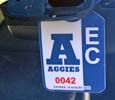 Parking Permit - Custom hang tags, window stickers, rear view mirror, bumber parking permit